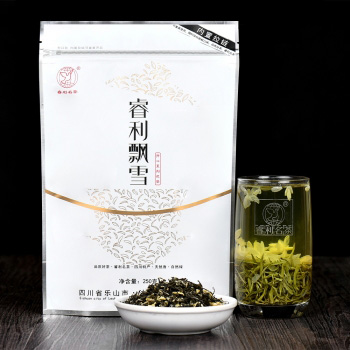 睿利飘雪 高山茶叶 三伏天品质茉莉花 醇香浓郁 自封自立袋250克 开心系列